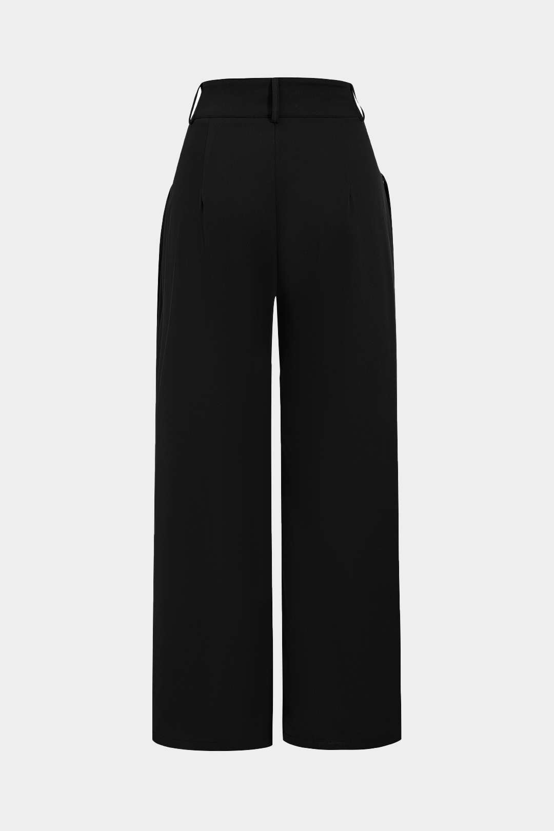 Pantalones Rectos De Pierna Ancha Con Bolsillos Para Trabajo