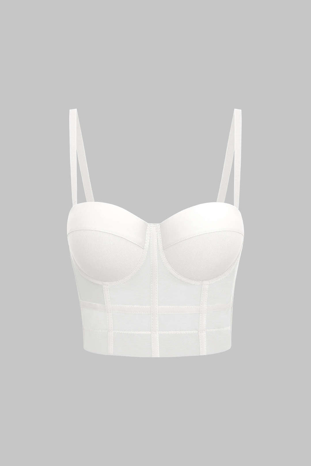 Top Bustier Con Malla Soporte Y Tela Transparente Elegante