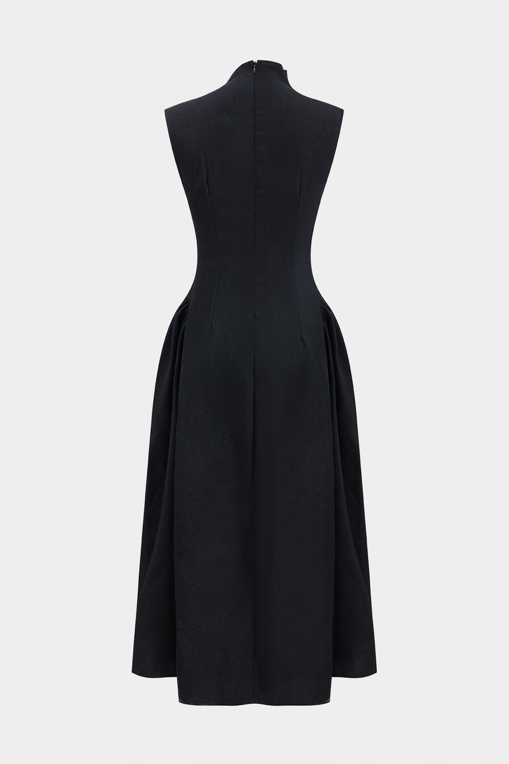 Vestido Maxi Strapless Con Detalle Cierre Metálico