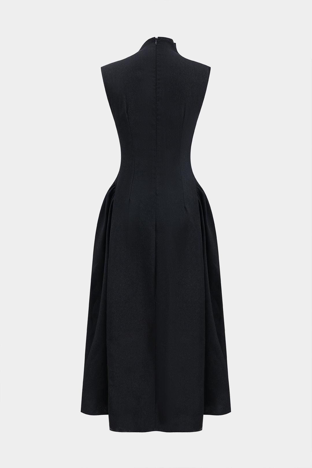 Vestido Maxi Strapless Con Detalle Cierre Metálico
