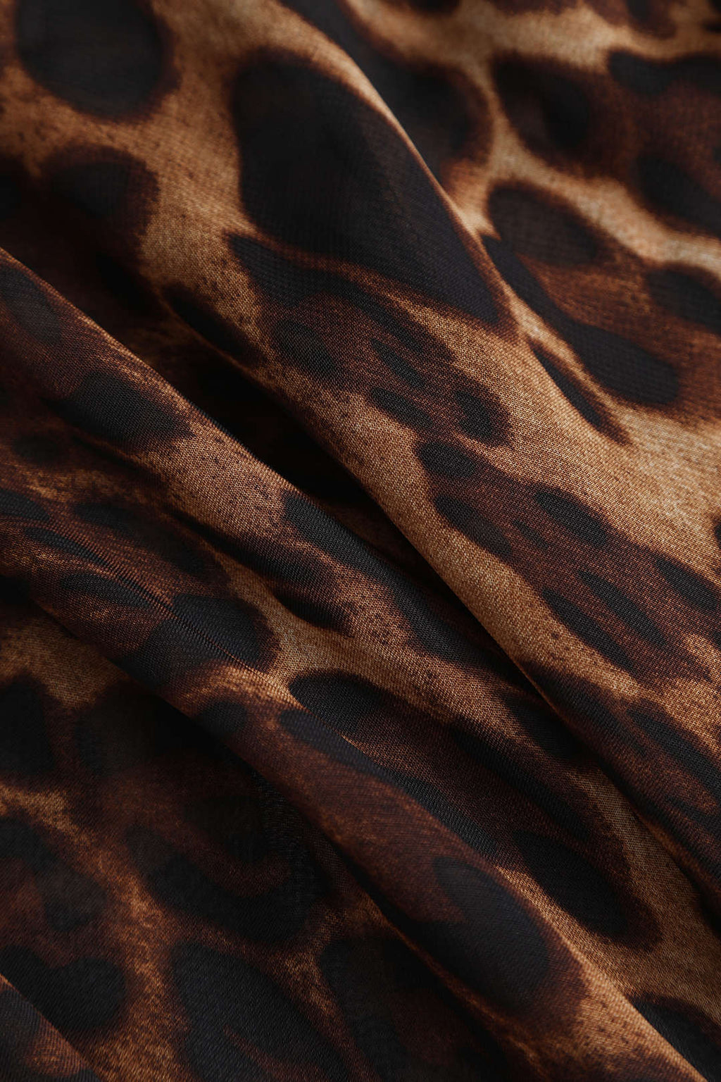 Vestido Maxi Drapé Transparente Con Estampado De Tigre
