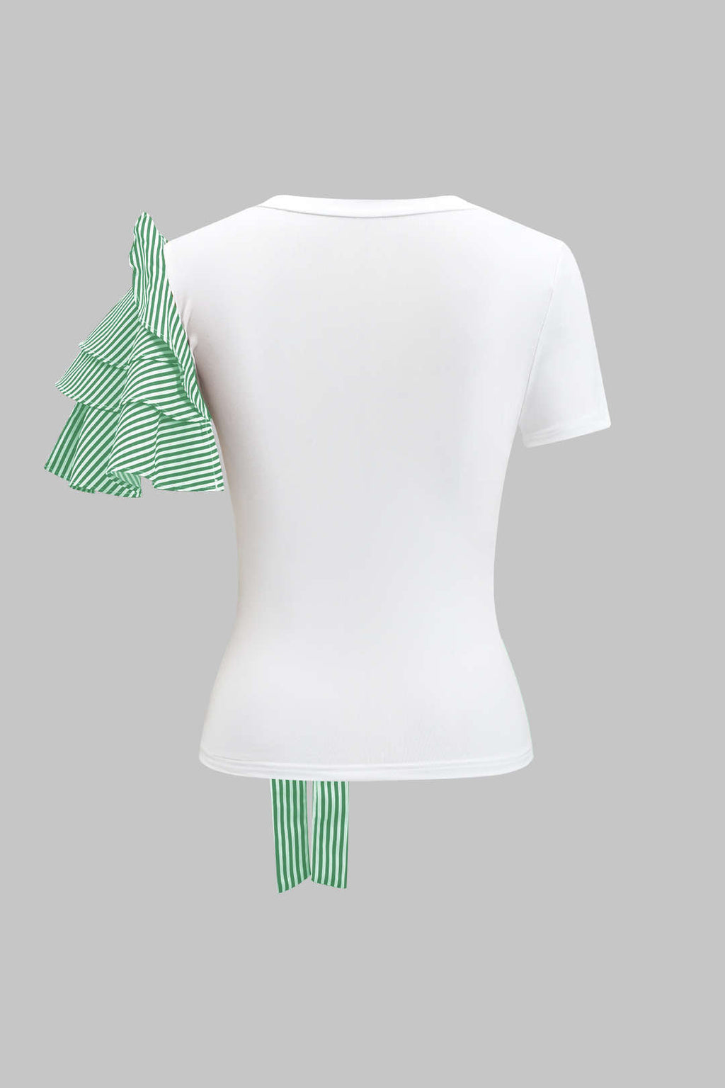 Blusa Rayas 3D con Flores y Pantalón Ancho con Botones