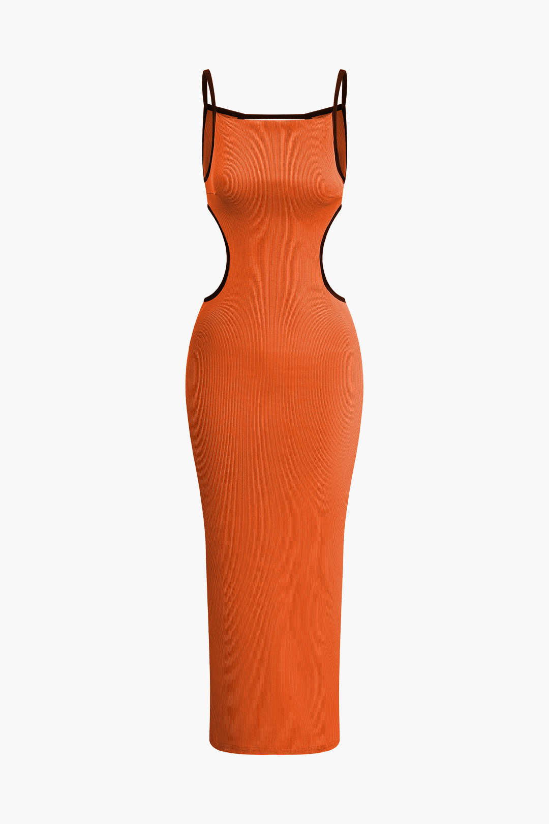 Vestido Maxi Con Espalda Abierta Contrastante Para Noche
