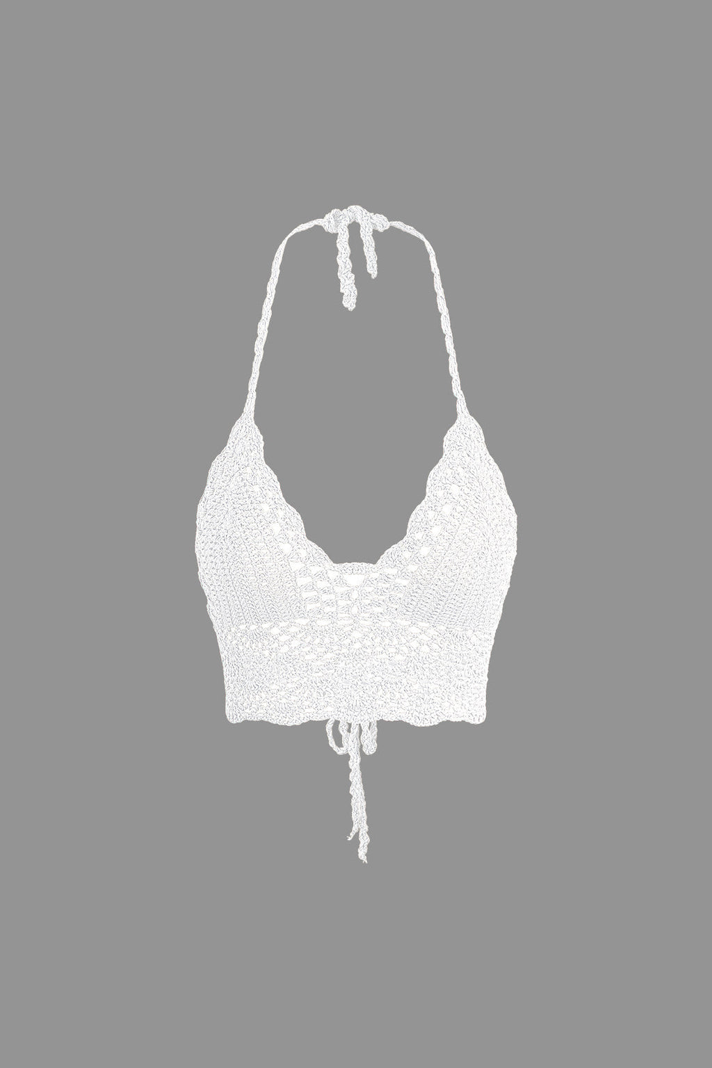 Conjunto Dos Piezas Ganchillo Halter Top Y Falda Mini