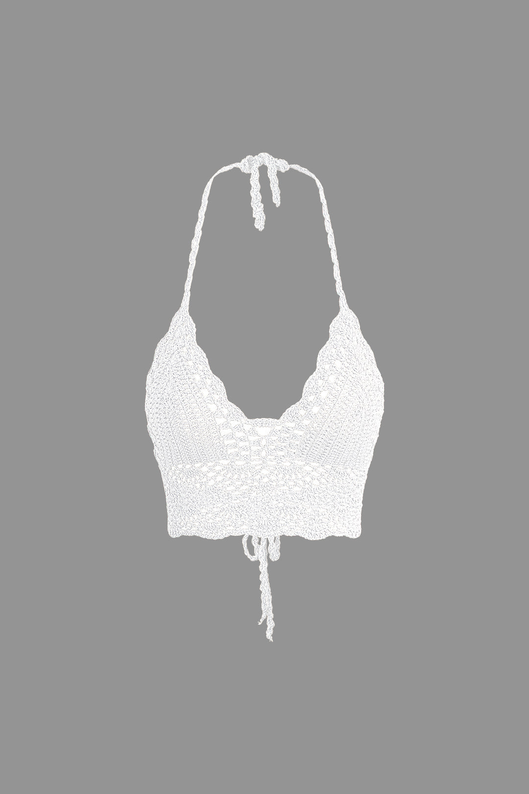 Conjunto Dos Piezas Ganchillo Halter Top Y Falda Mini