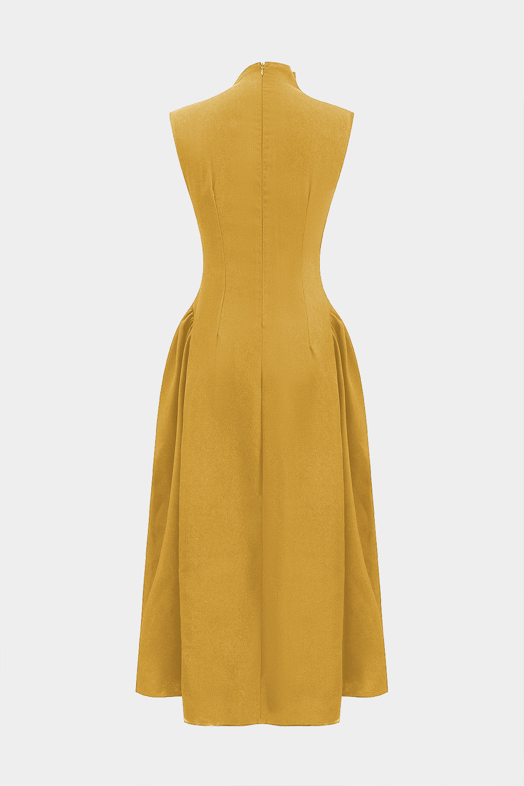 Vestido Maxi Strapless Con Detalle Cierre Metálico