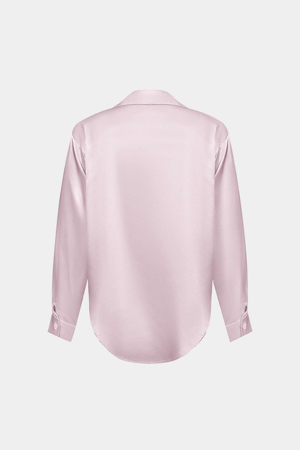 Camisa Satinada De Manga Larga Con Silueta Elegante
