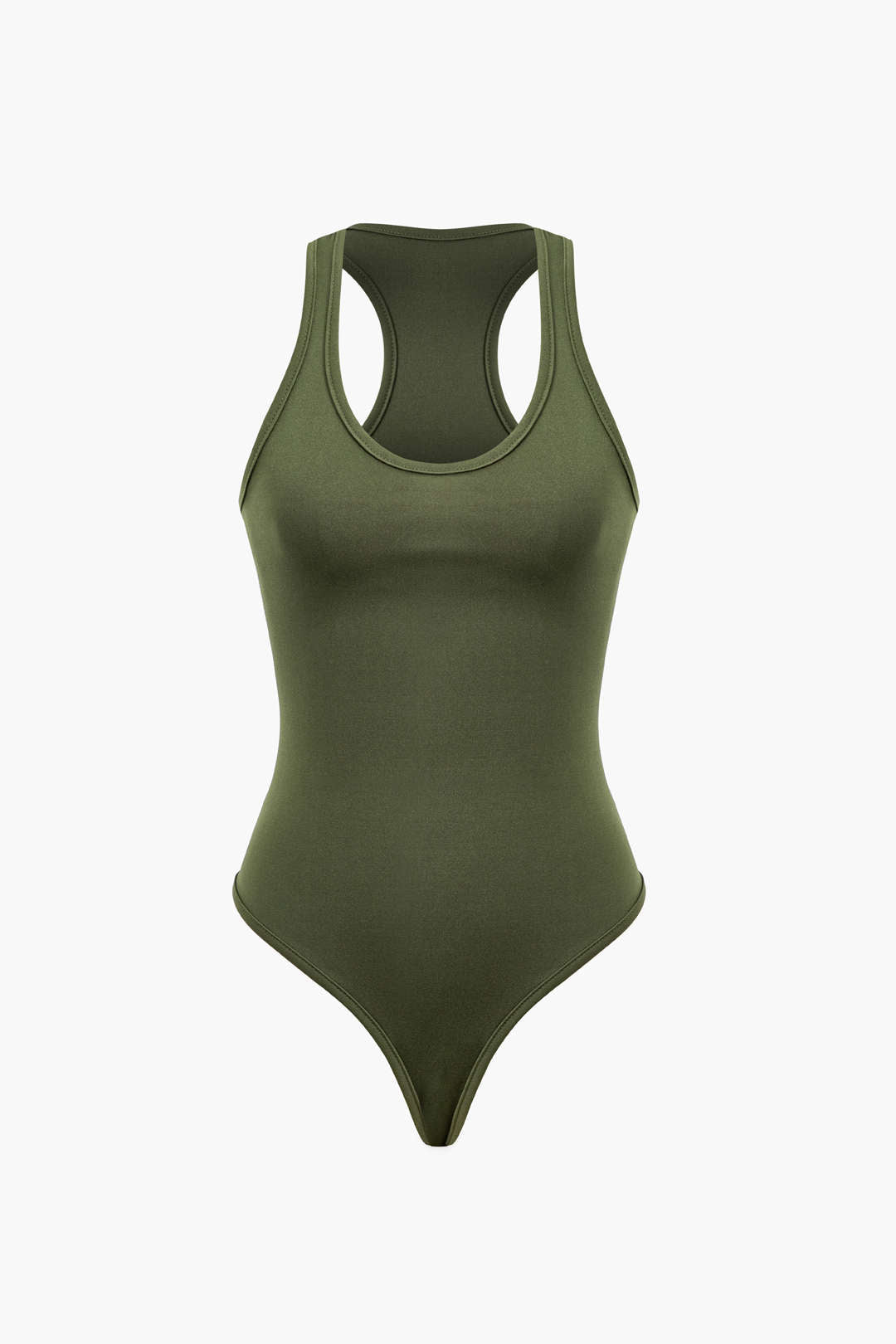Conjunto Bodysuit Cuello Redondo Y Pantalones Rasgados Con Cordón