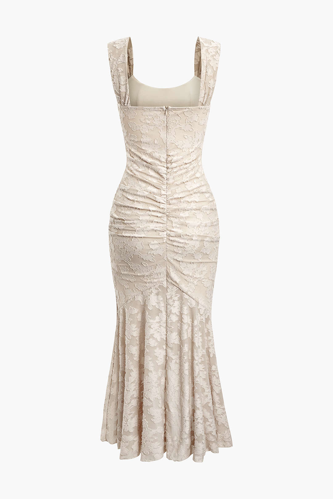 Vestido Midi Floral Sin Mangas Con Dobladillo Asimétrico