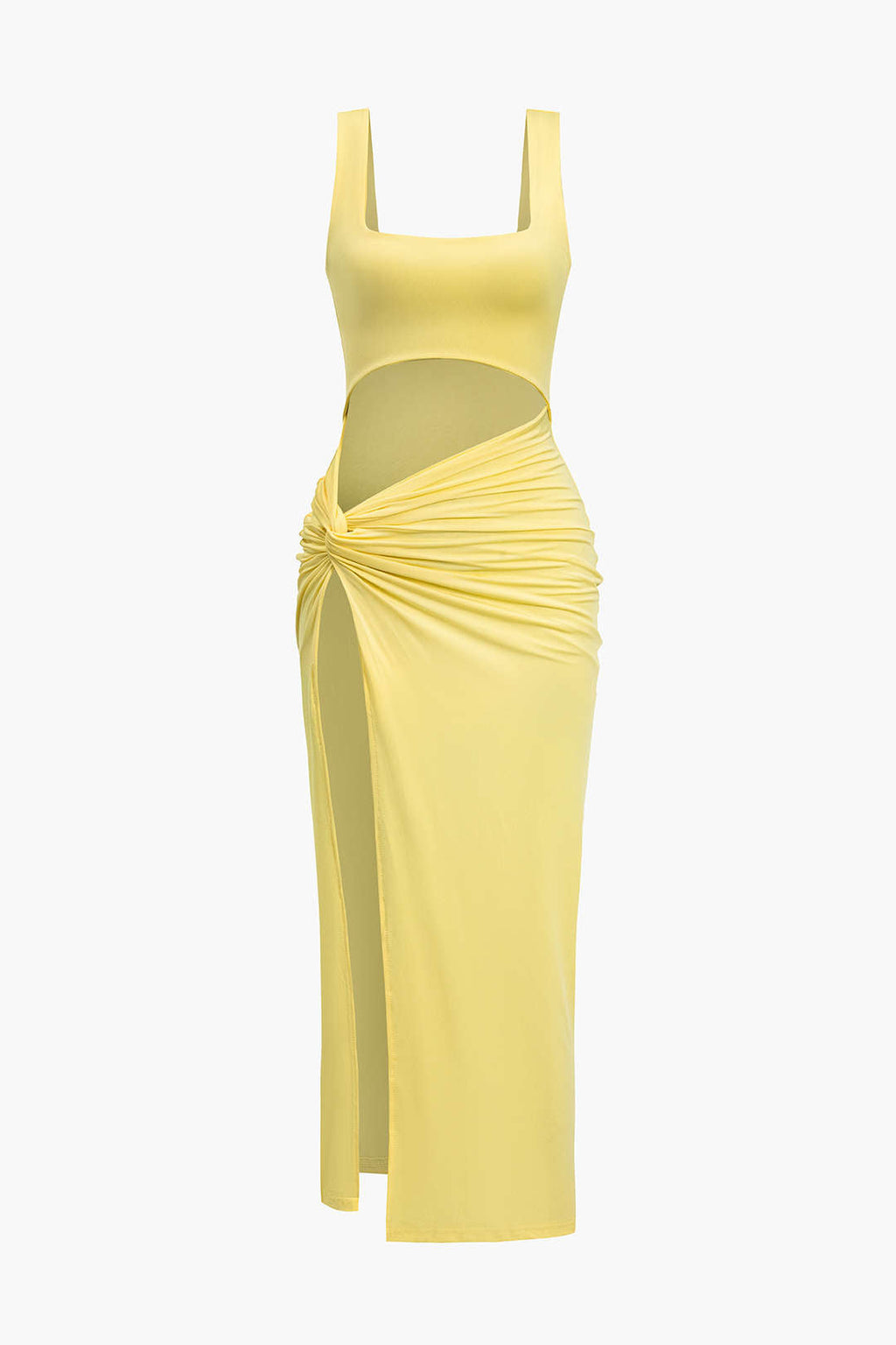 Vestido Midi Reversible Con Abertura Frontal Elegante