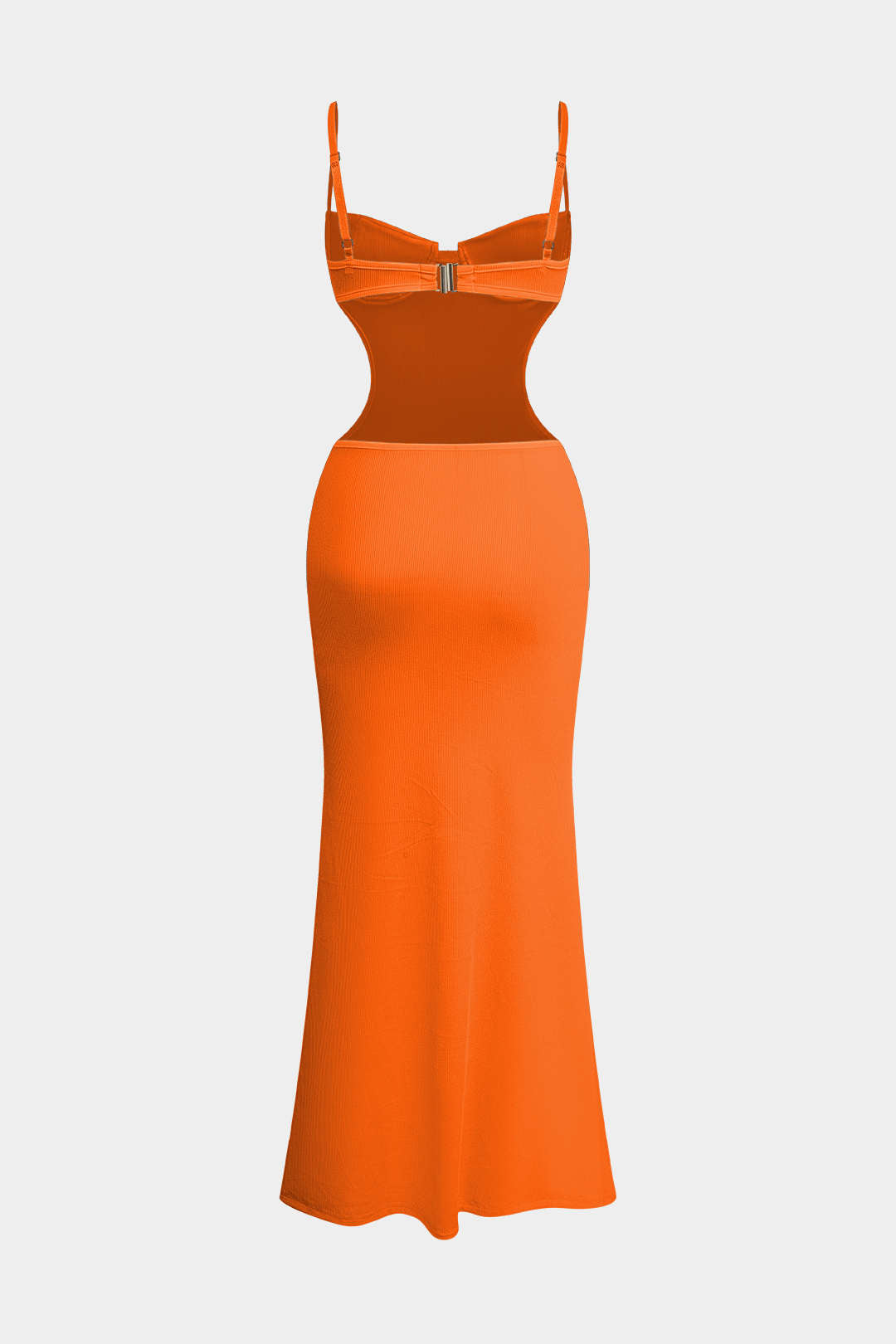 Vestido De Noche Sin Espalda Con Bustier Cuello Barco