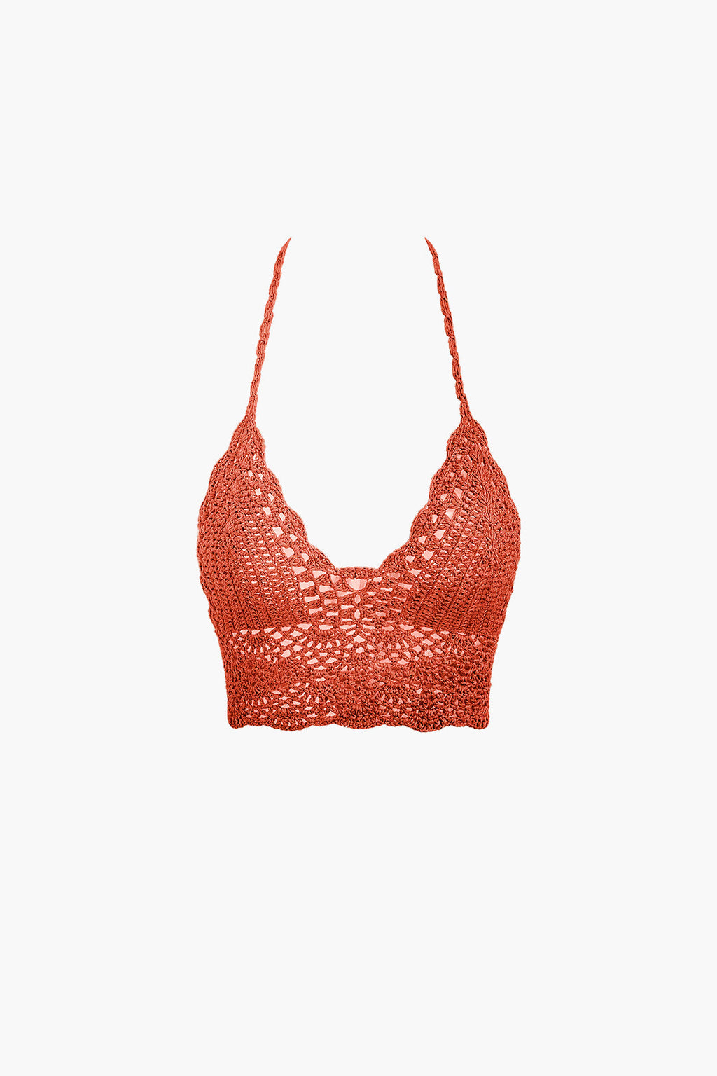 Conjunto Dos Piezas Ganchillo Halter Top Y Falda Mini