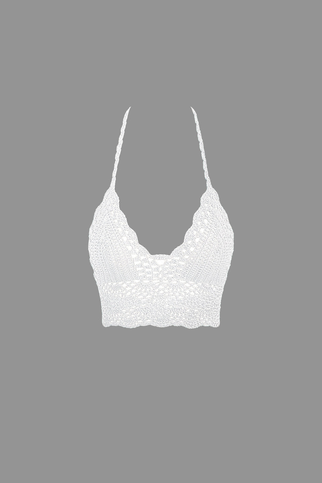 Conjunto Dos Piezas Ganchillo Halter Top Y Falda Mini