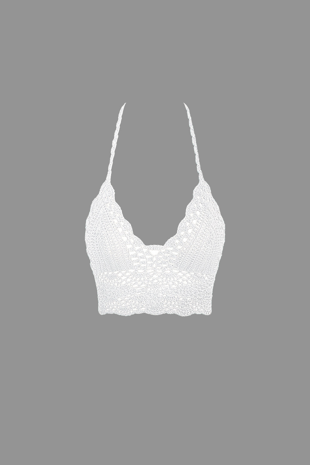 Conjunto Dos Piezas Ganchillo Halter Top Y Falda Mini