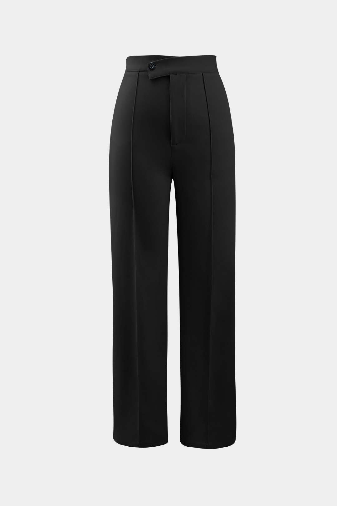 Pantalones Rectos Elegantes de Cintura Alta con Pliegues