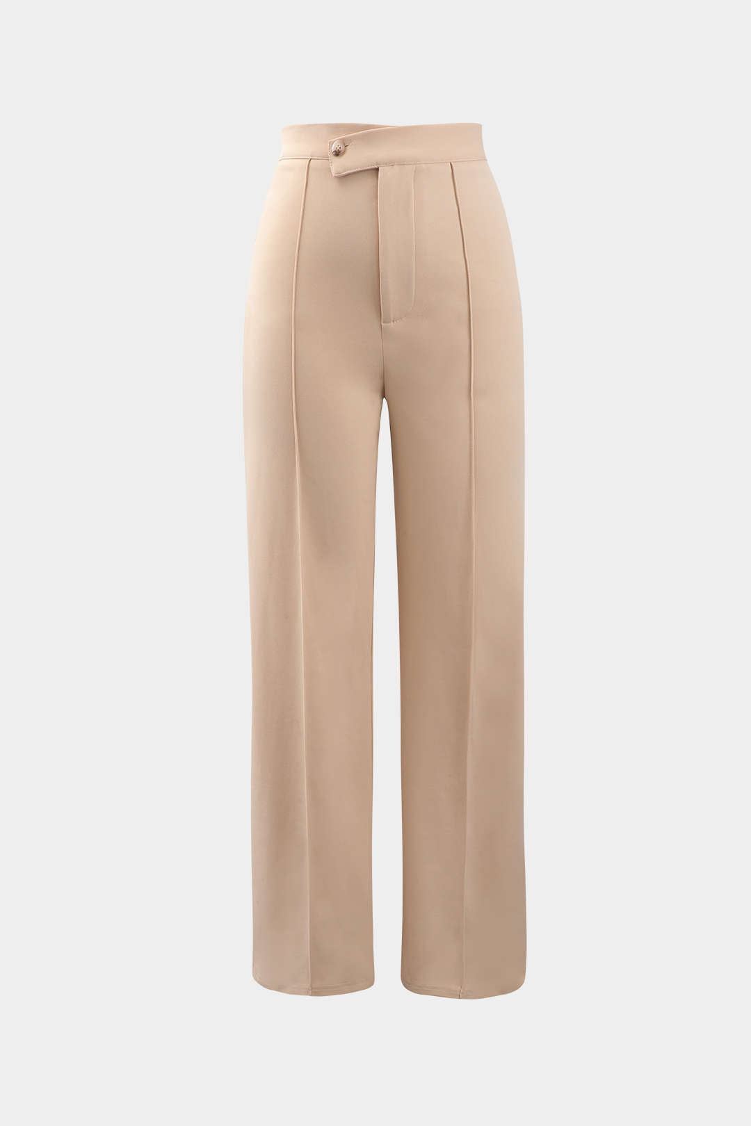Pantalones Rectos Elegantes de Cintura Alta con Pliegues