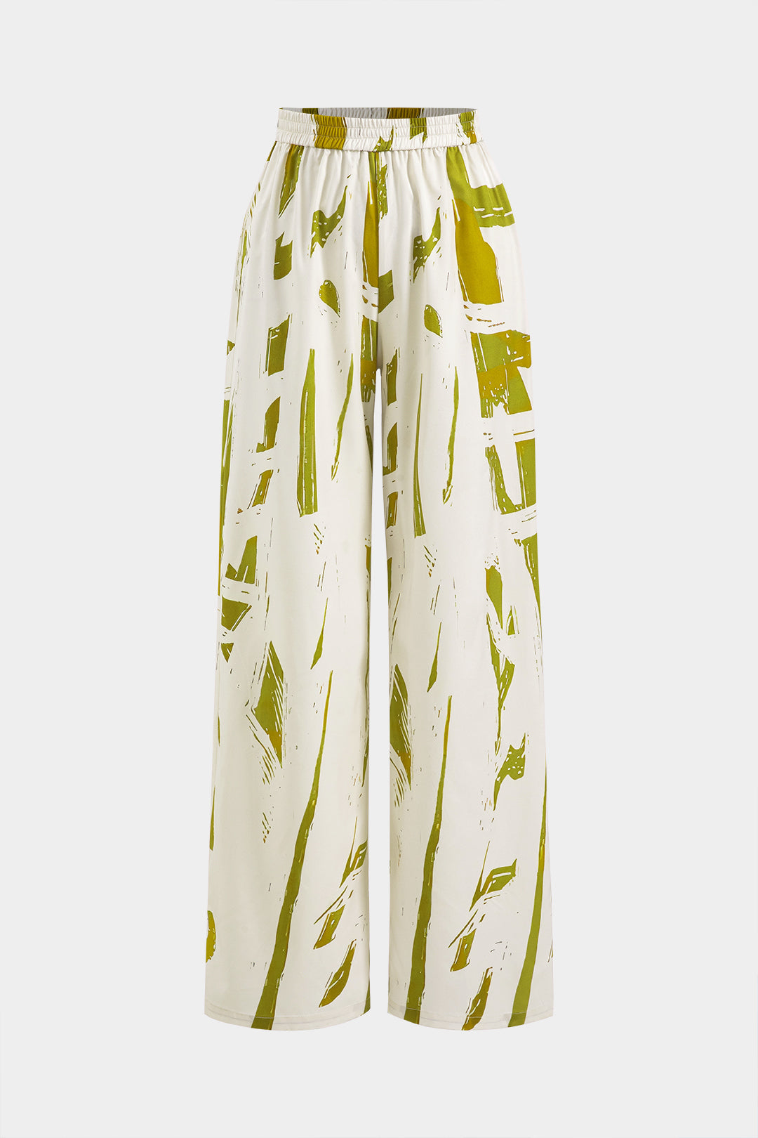 Pantalones De Mujer De Cintura Alta Con Patrón Abstracto