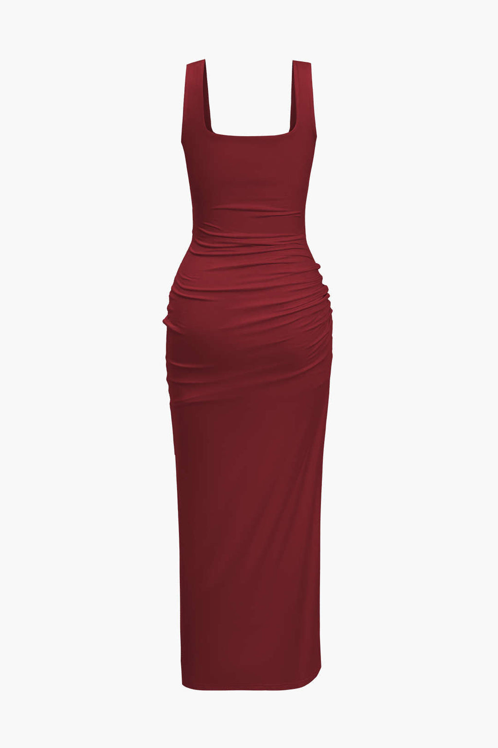 Vestido Midi Reversible Con Abertura Frontal Elegante