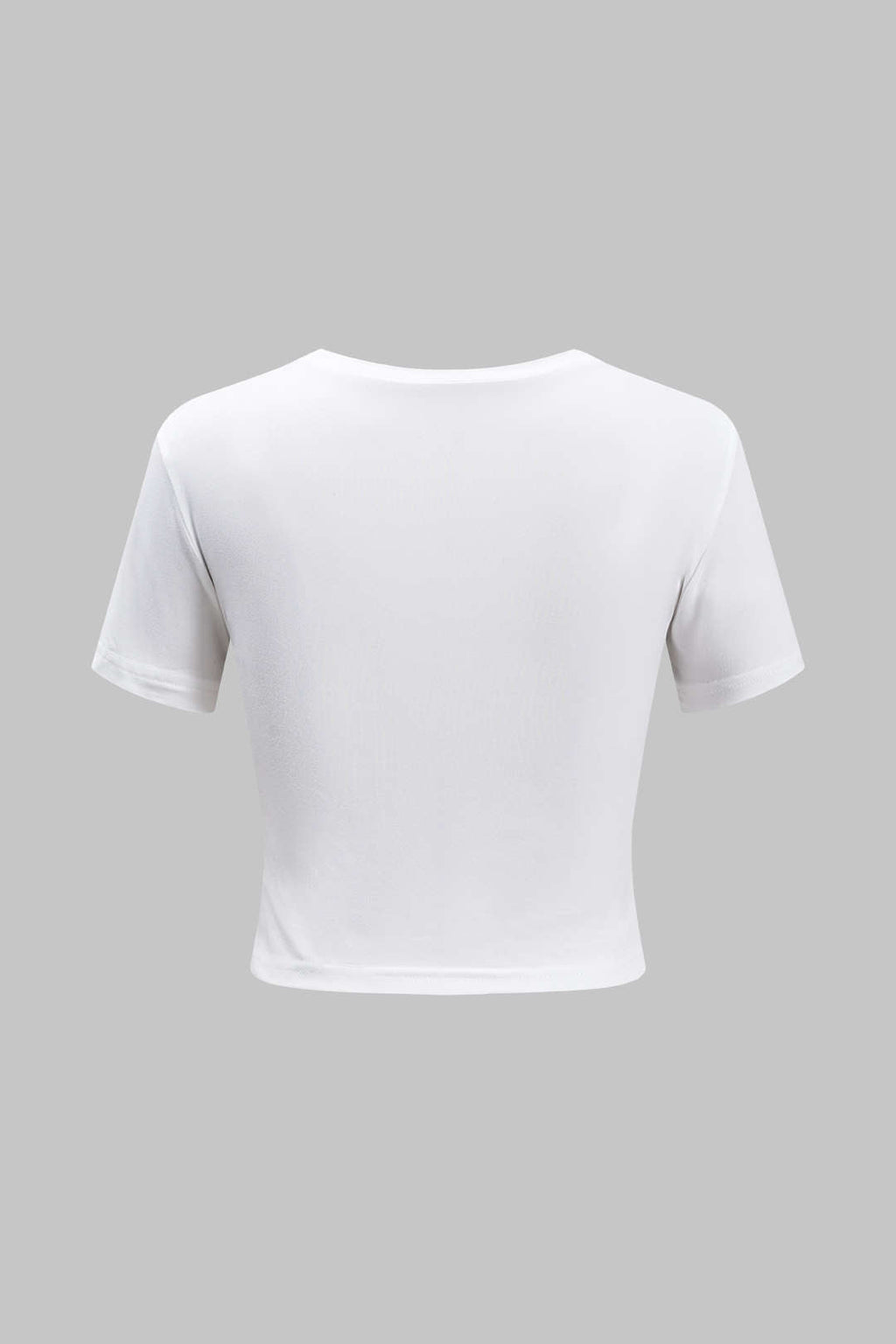 Camiseta Algodón Cuello Redondo Con Texto Impreso Estilo