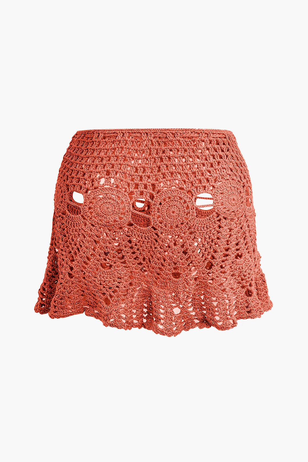Conjunto Dos Piezas Ganchillo Halter Top Y Falda Mini