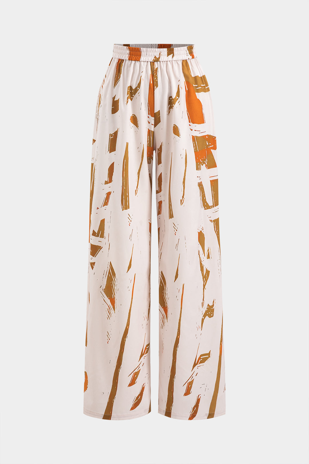Pantalones De Mujer De Cintura Alta Con Patrón Abstracto