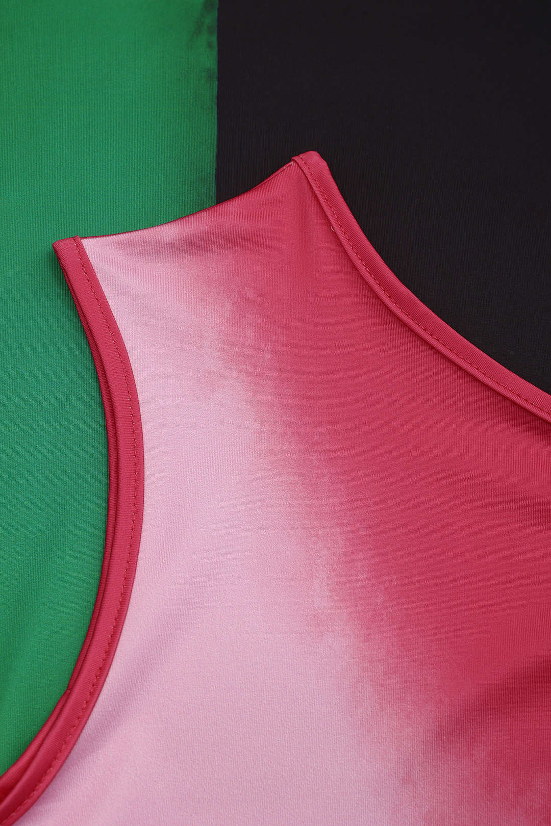 Vestido Maxi Ombre Con Cinturón Anudado Con Contraste