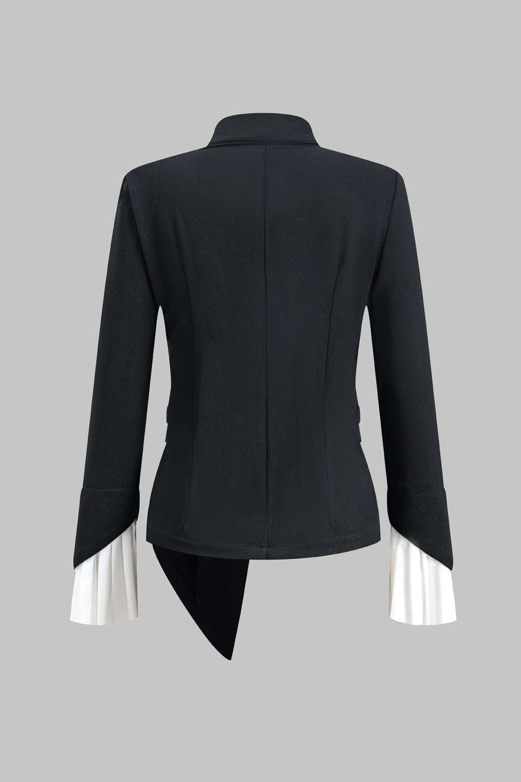 Conjunto Blusa Plisada De Contraste Y Pantalón Ancho