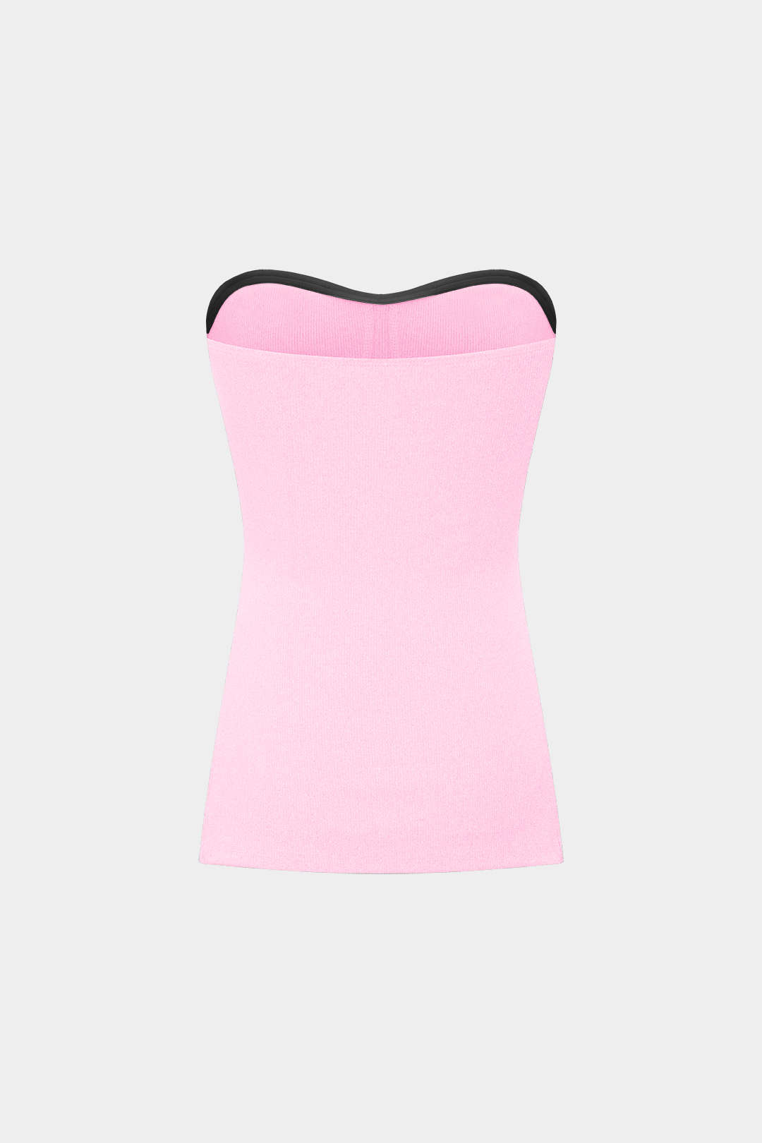 Conjunto Dos Piezas Top Sin Tirantes Y Shorts De Punto