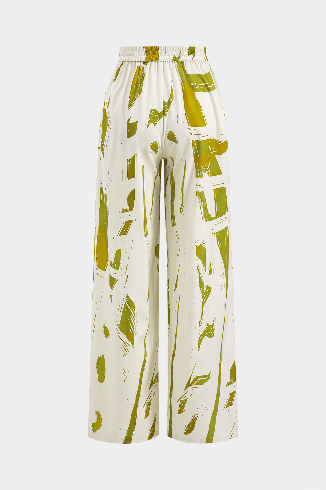 Pantalones De Mujer De Cintura Alta Con Patrón Abstracto