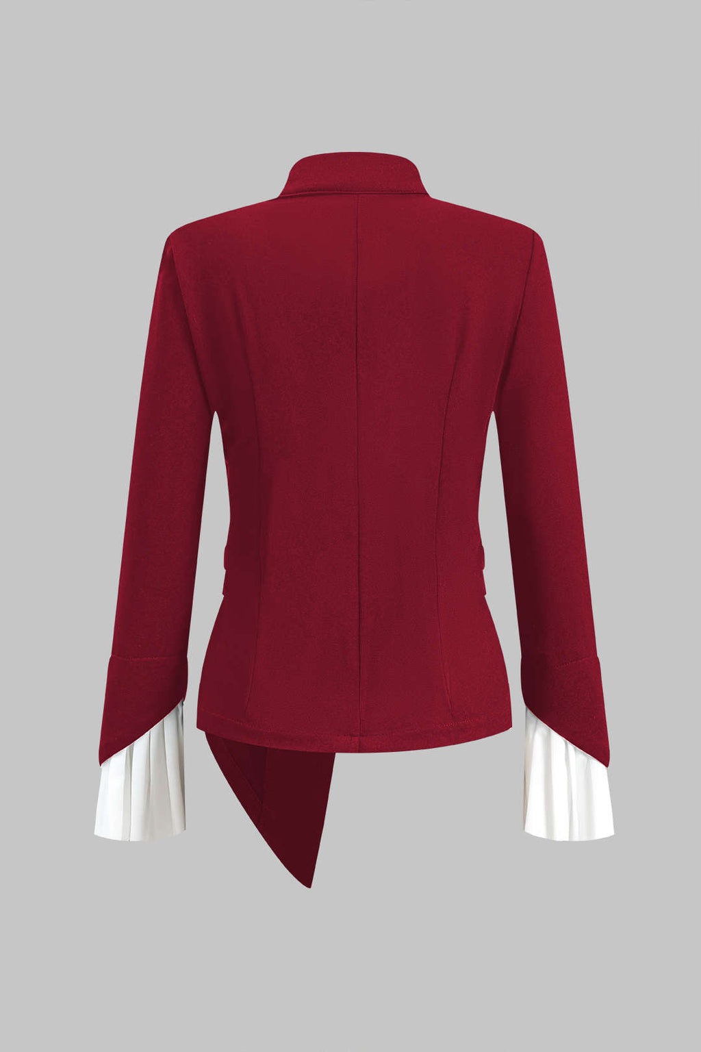 Conjunto Blusa Plisada De Contraste Y Pantalón Ancho