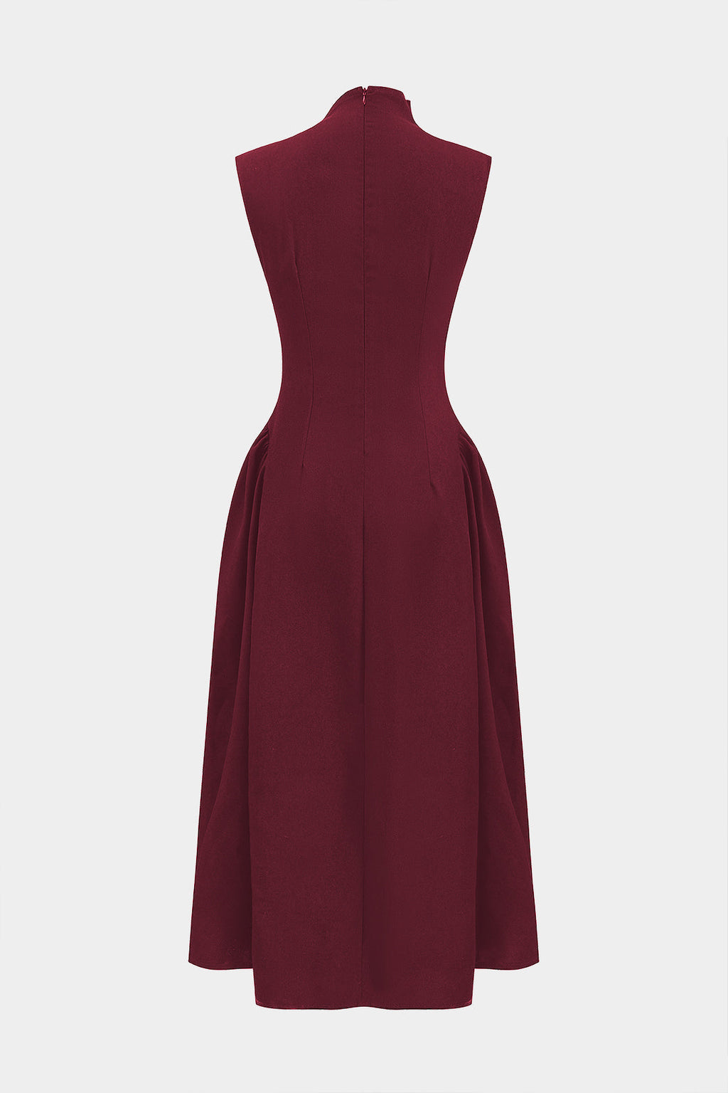 Vestido Maxi Strapless Con Detalle Cierre Metálico