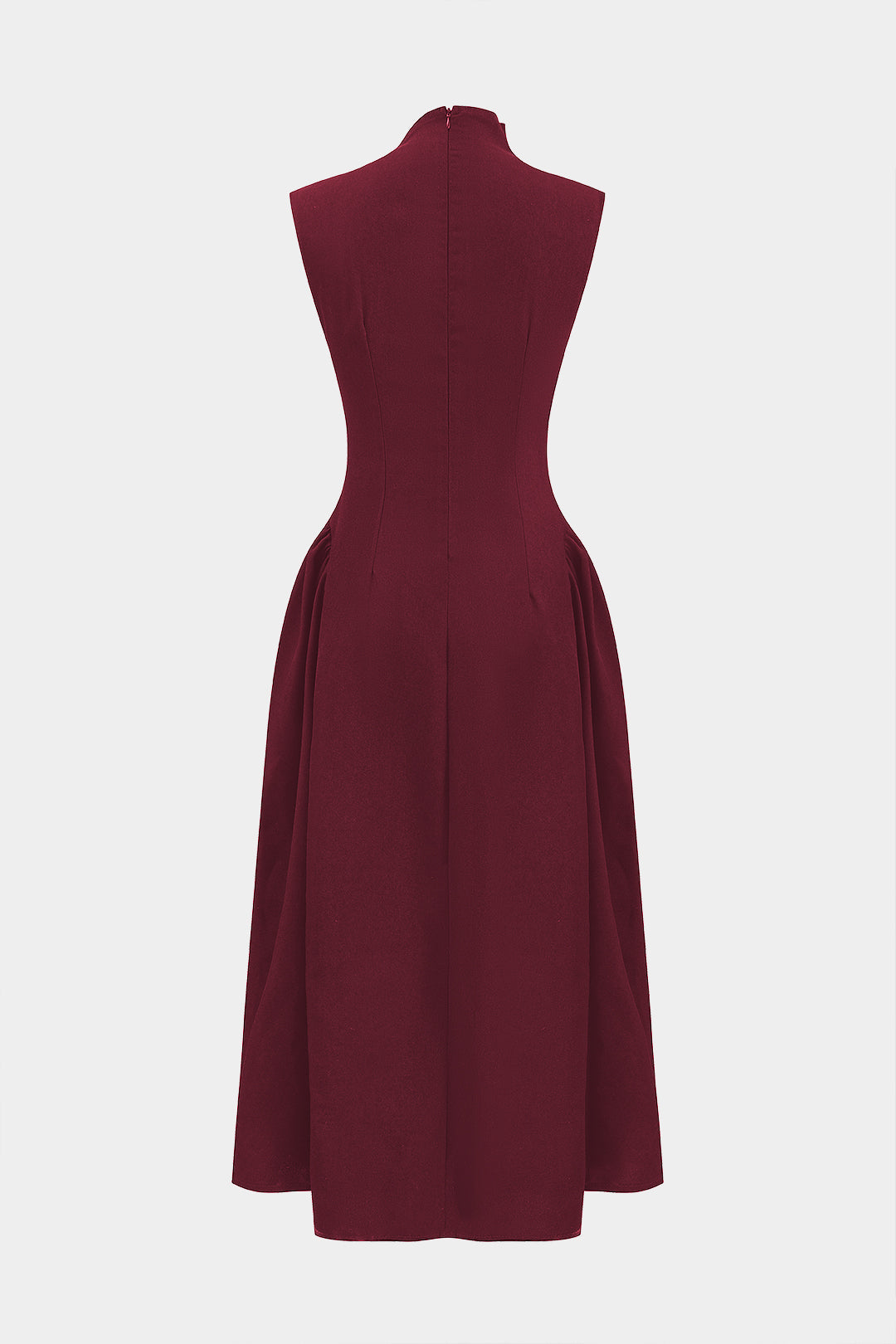 Vestido Maxi Strapless Con Detalle Cierre Metálico