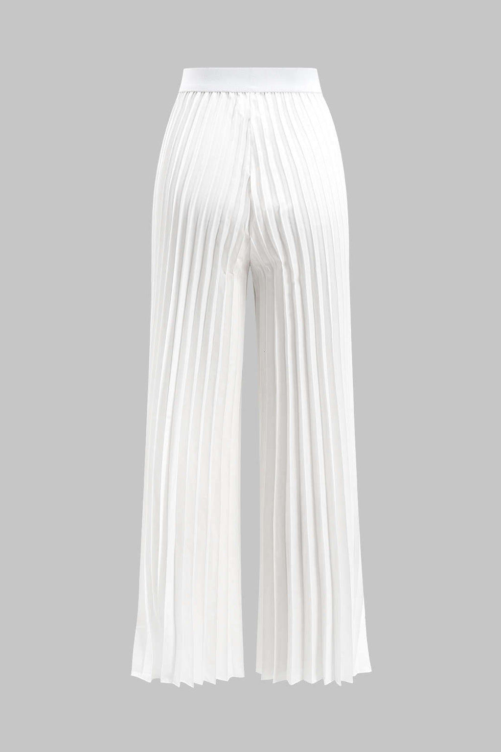 Conjunto Blusa Plisada De Contraste Y Pantalón Ancho
