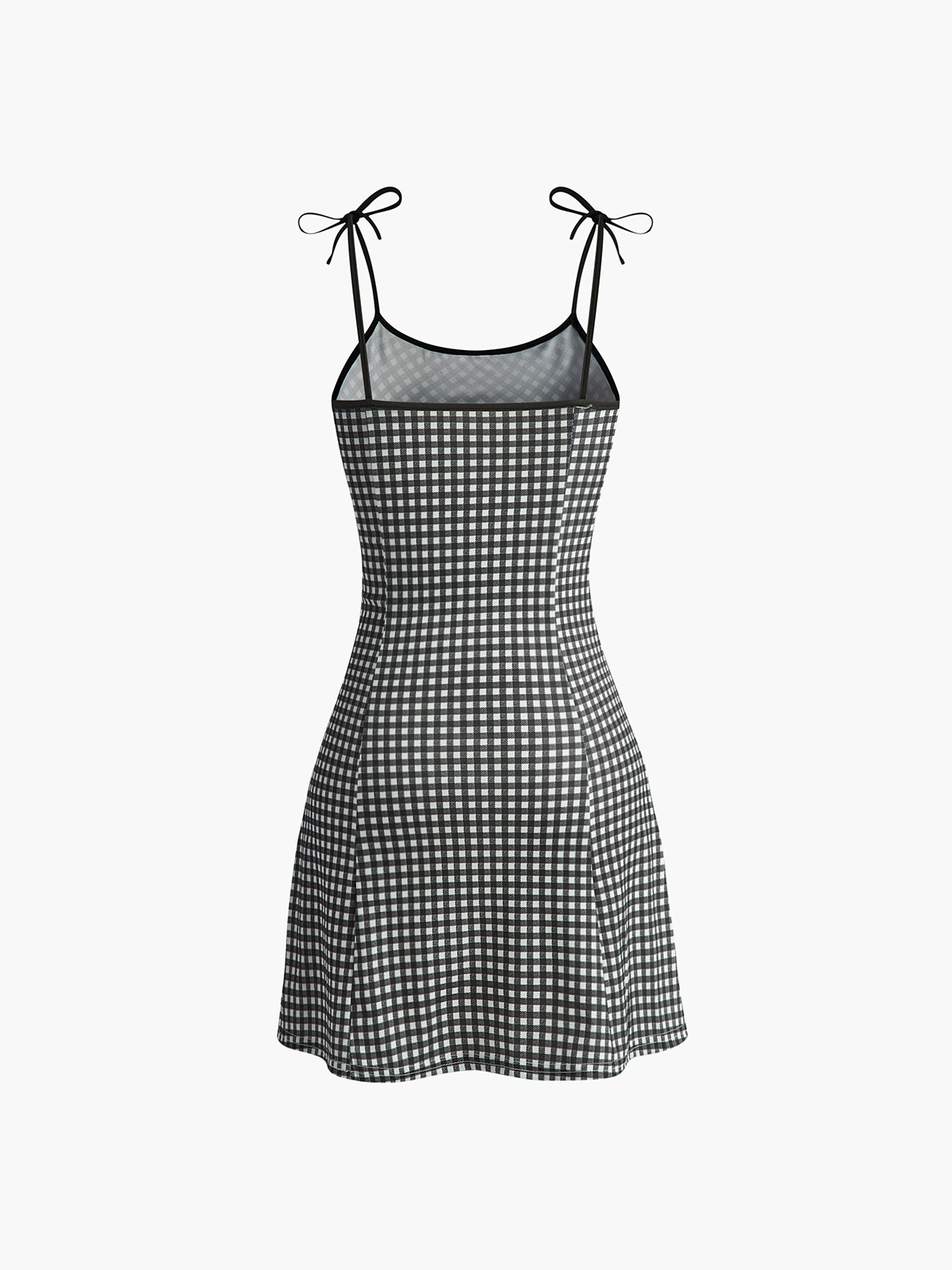 Vestido Cuadros Vichy Con Lazo Y Tirantes Ajustables