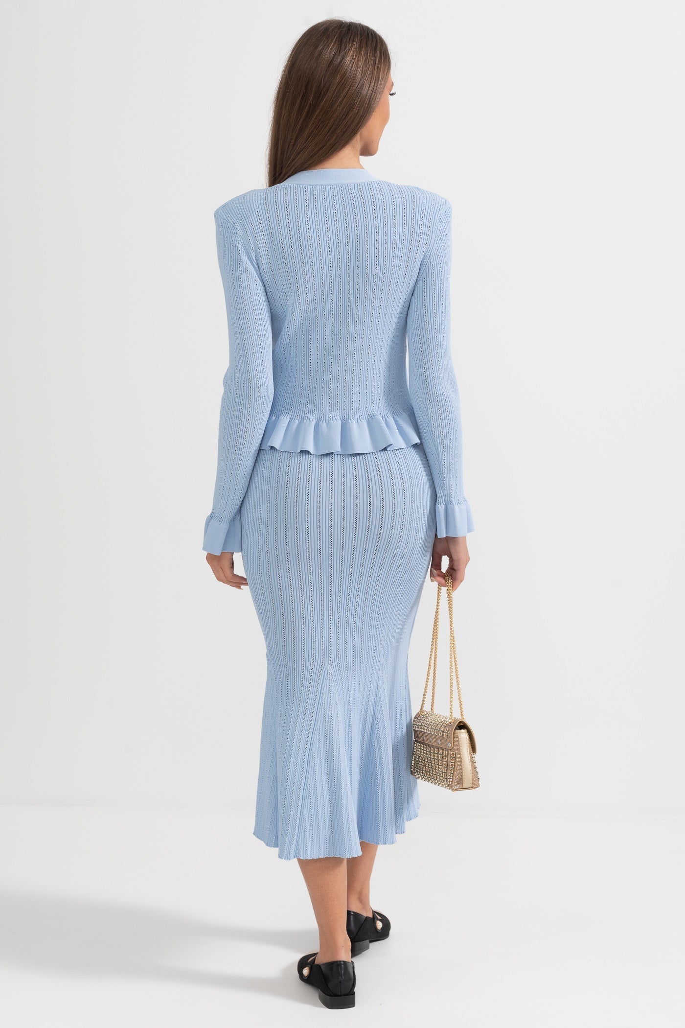 Conjunto Coordinado Chaqueta Volantes Y Falda Punto Alinea