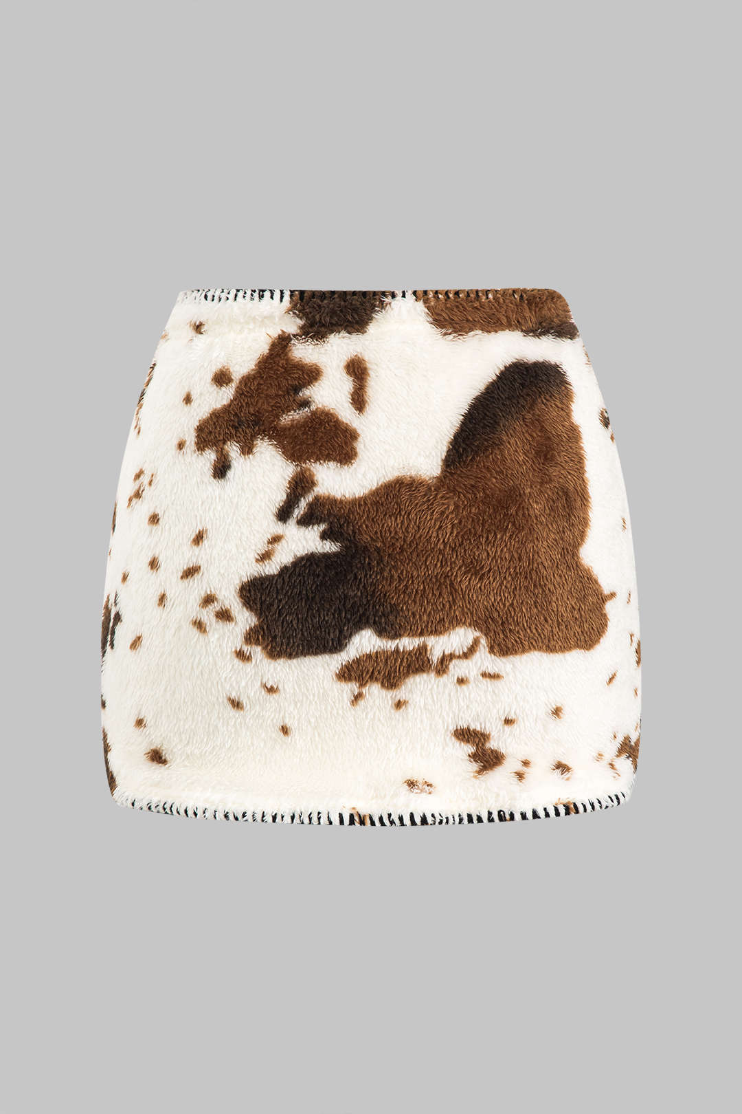 Falda Estampado Abstracto Detalle Puntadas Elasticidad