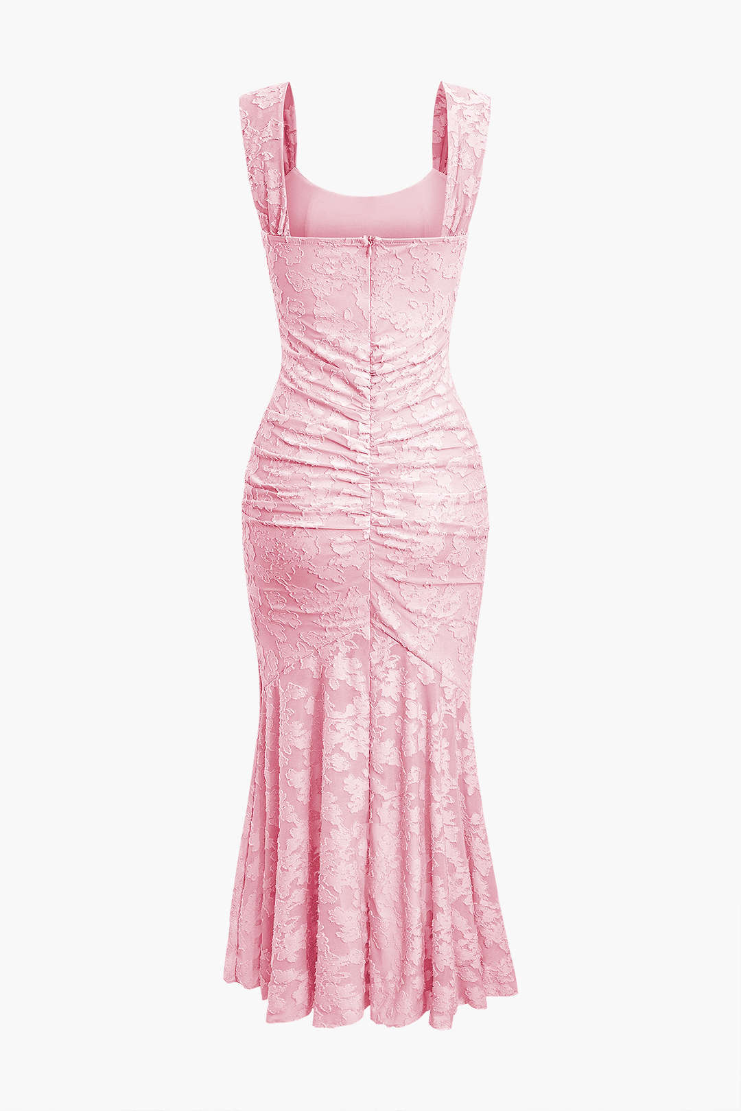 Vestido Midi Floral Sin Mangas Con Dobladillo Asimétrico