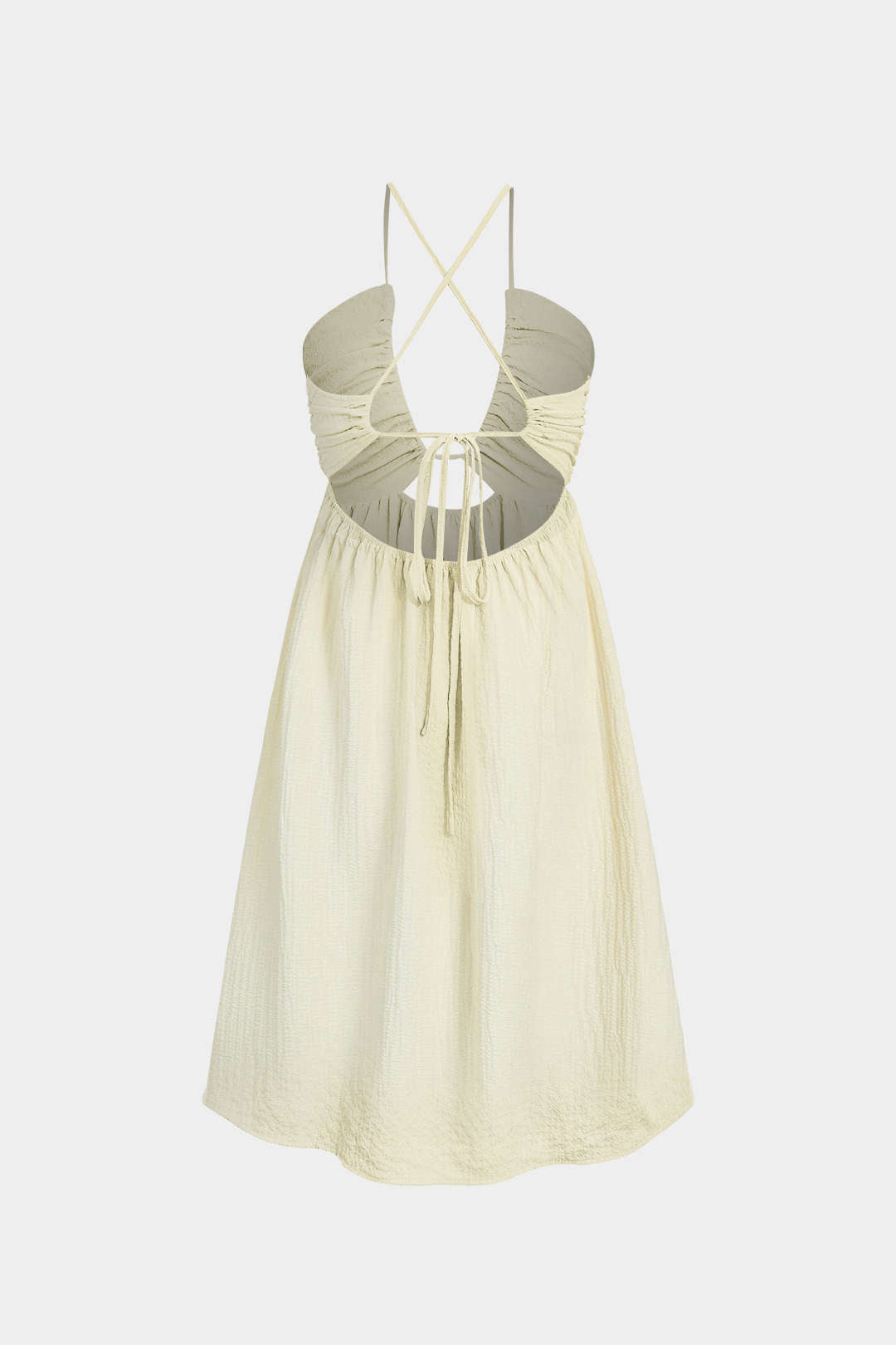 Vestido Midi Elegante Sin Espalda Abertura Escote En V