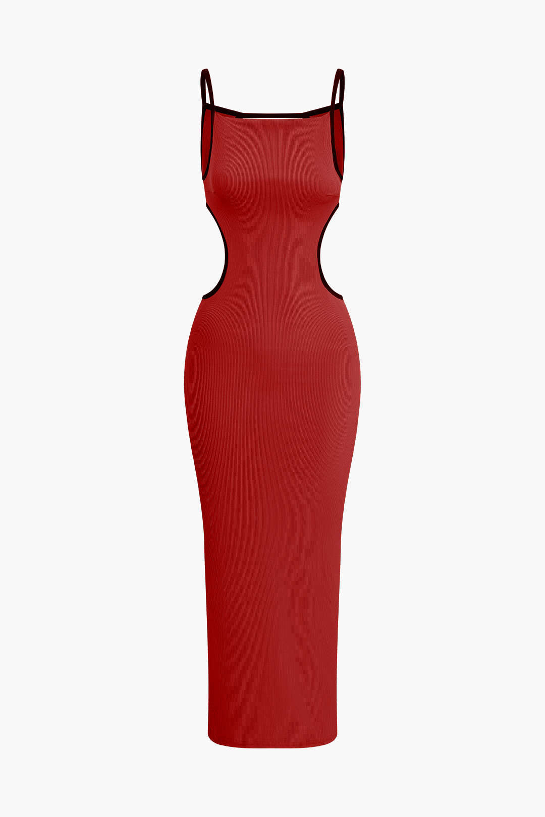 Vestido Maxi Con Espalda Abierta Contrastante Para Noche