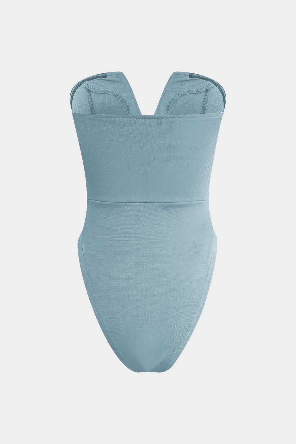 Bodysuit Sin Tirantes Escote En V Minimalista Diario