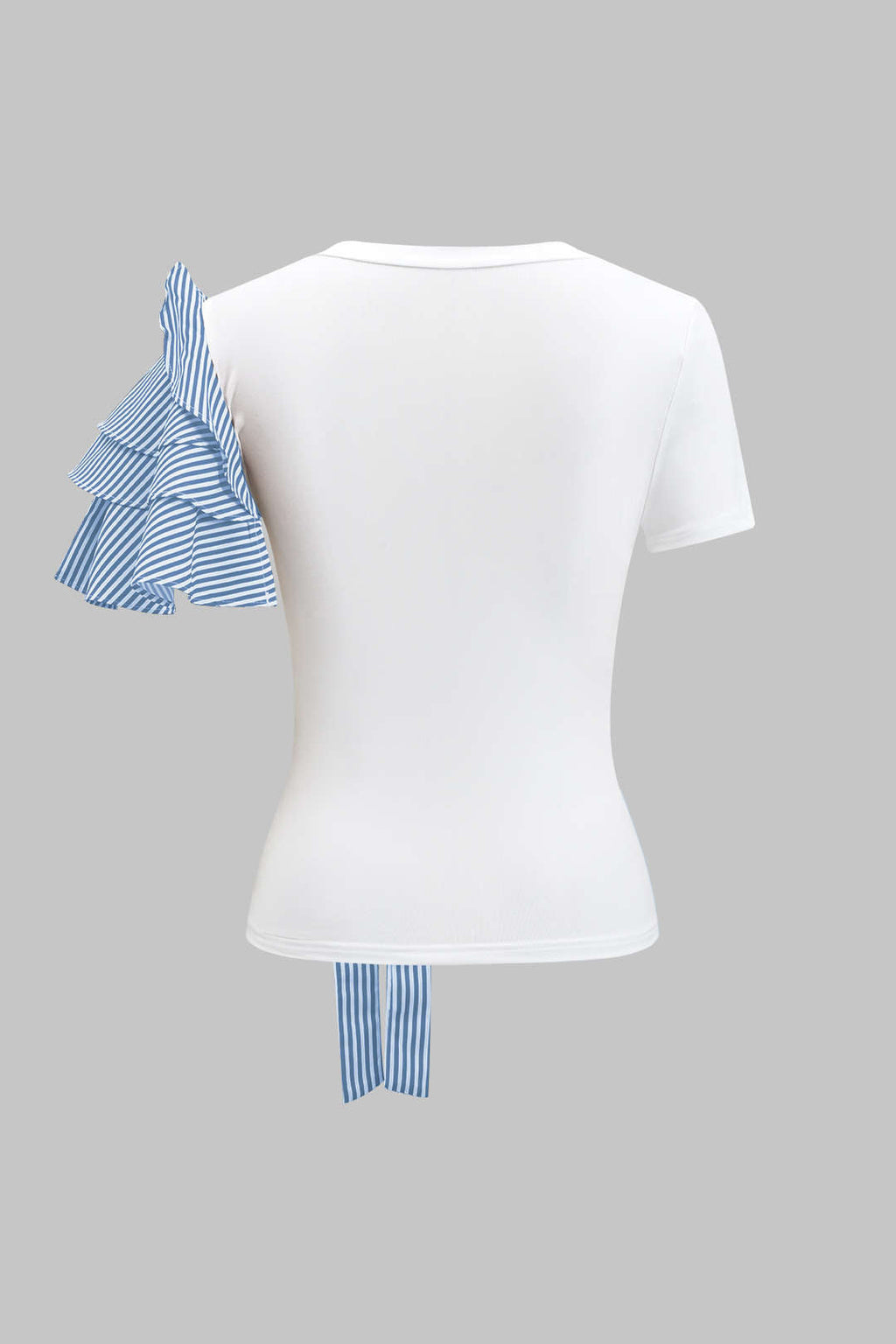 Blusa Rayas 3D con Flores y Pantalón Ancho con Botones