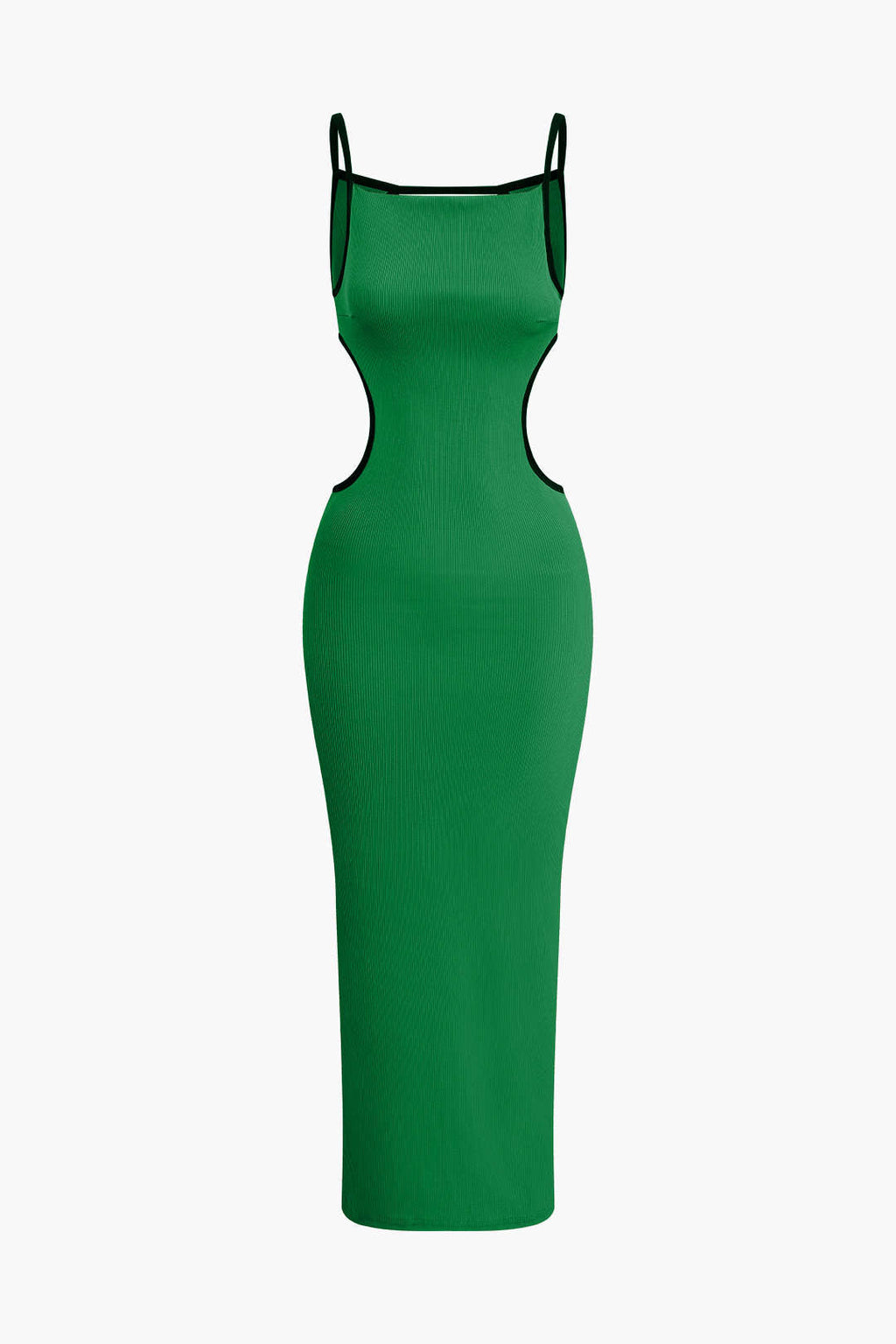 Vestido Maxi Con Espalda Abierta Contrastante Para Noche
