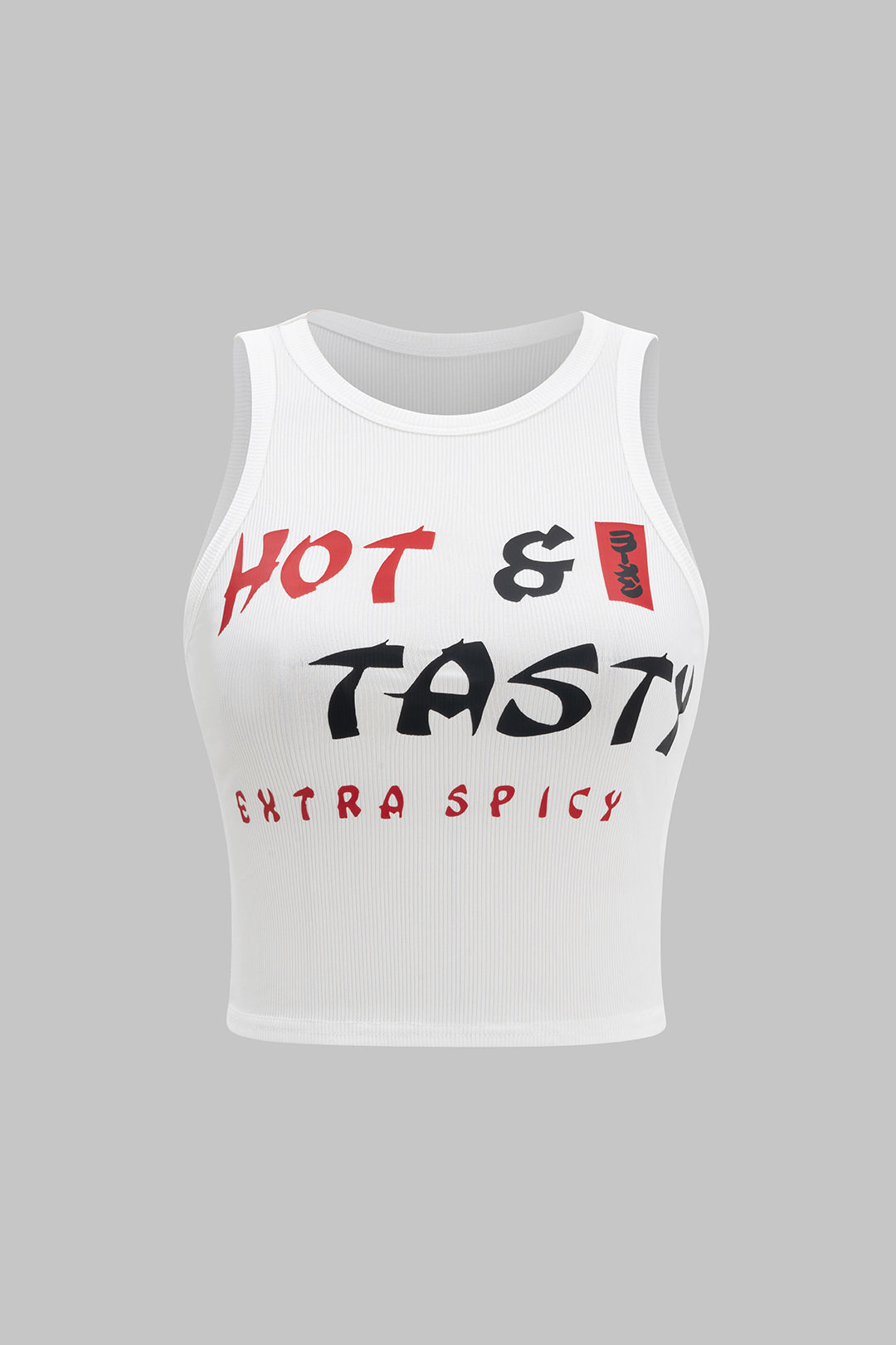 Camiseta Sin Mangas Con Estampado De Letras Para Mujer