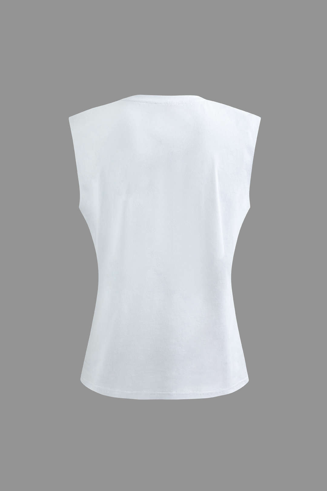 Camiseta Básica Sin Mangas Para Uso Diario Elegante Textura