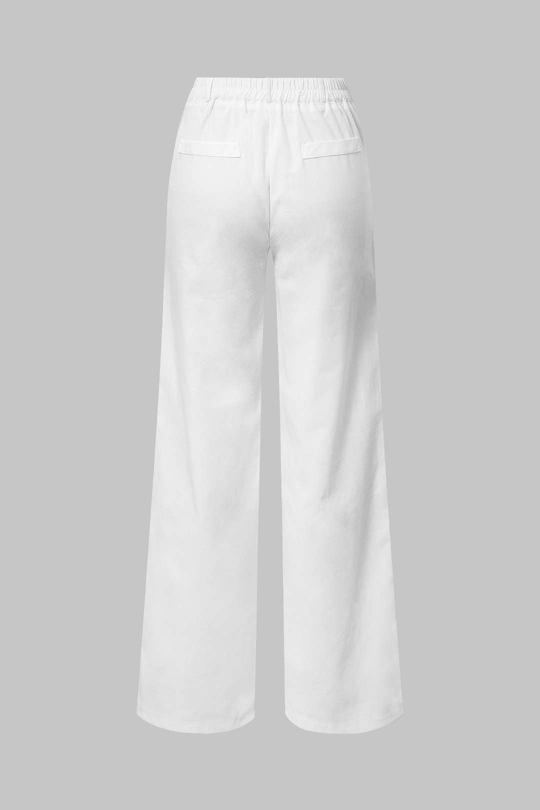 Pantalones Rectos De Mezcla De Lino Para Diario Cotidiano