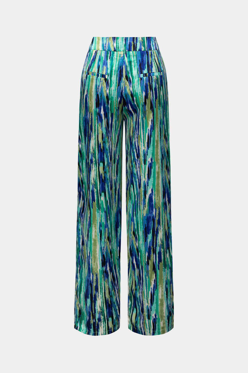 Pantalones Rectos De Tiro Alto Con Estampado Mármol
