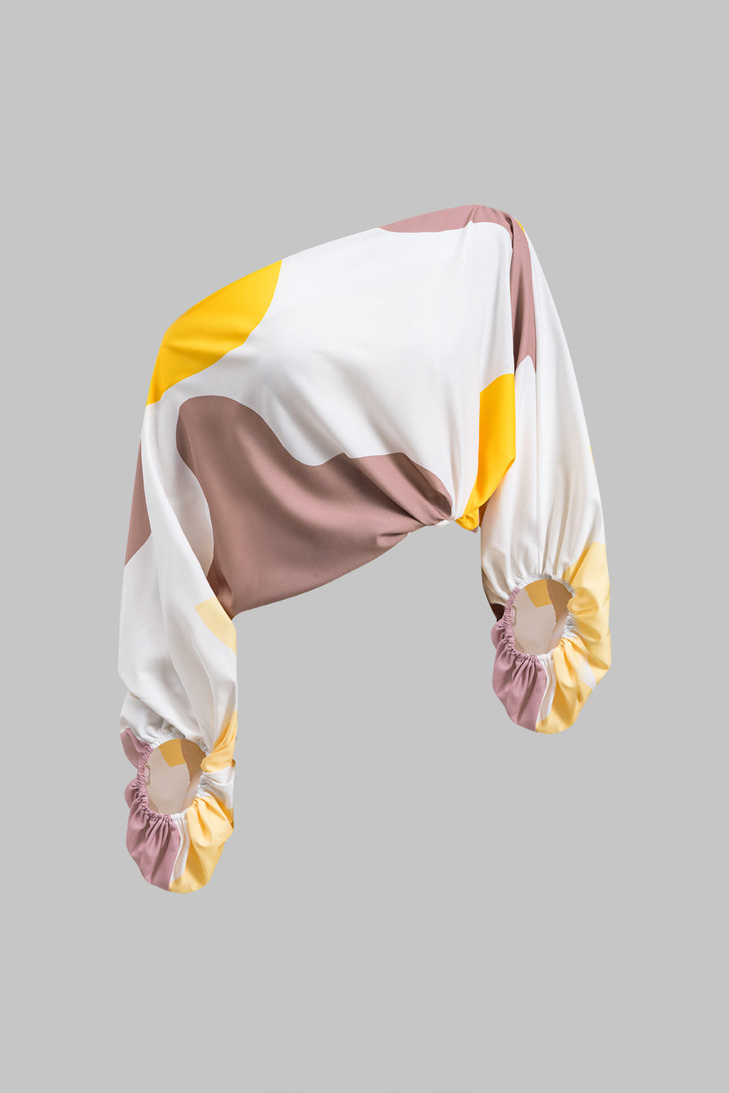 Conjunto Blusa Un Hombro Y Falda Con Flecos Abstracta