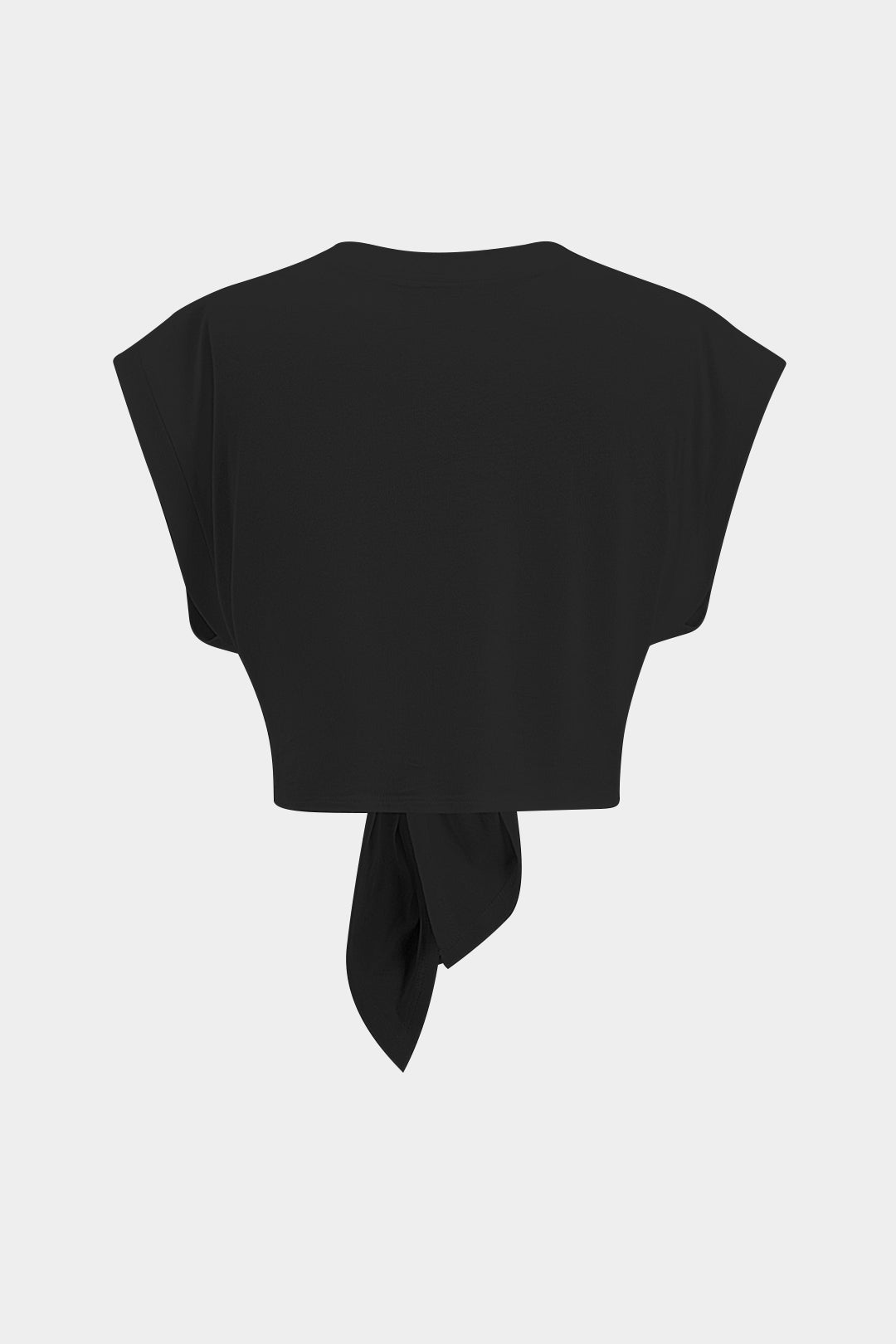 Camiseta Corta Estampada Con Nudo Frontal Cotidiano