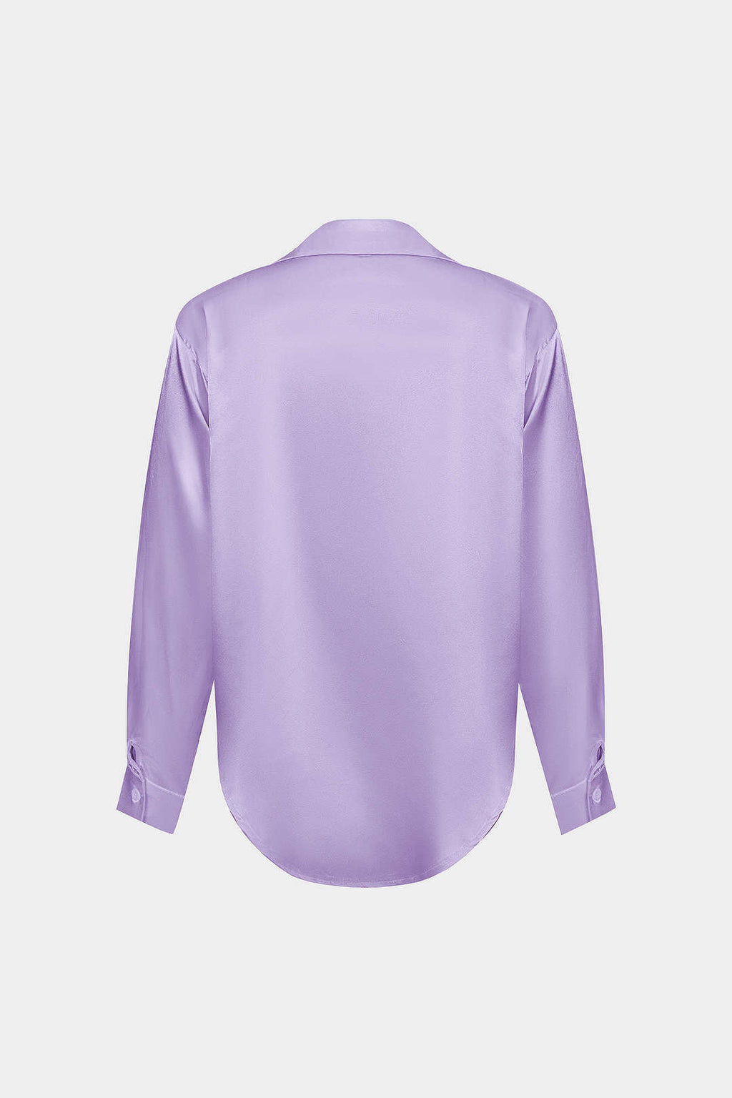 Camisa Satinada De Manga Larga Con Silueta Elegante