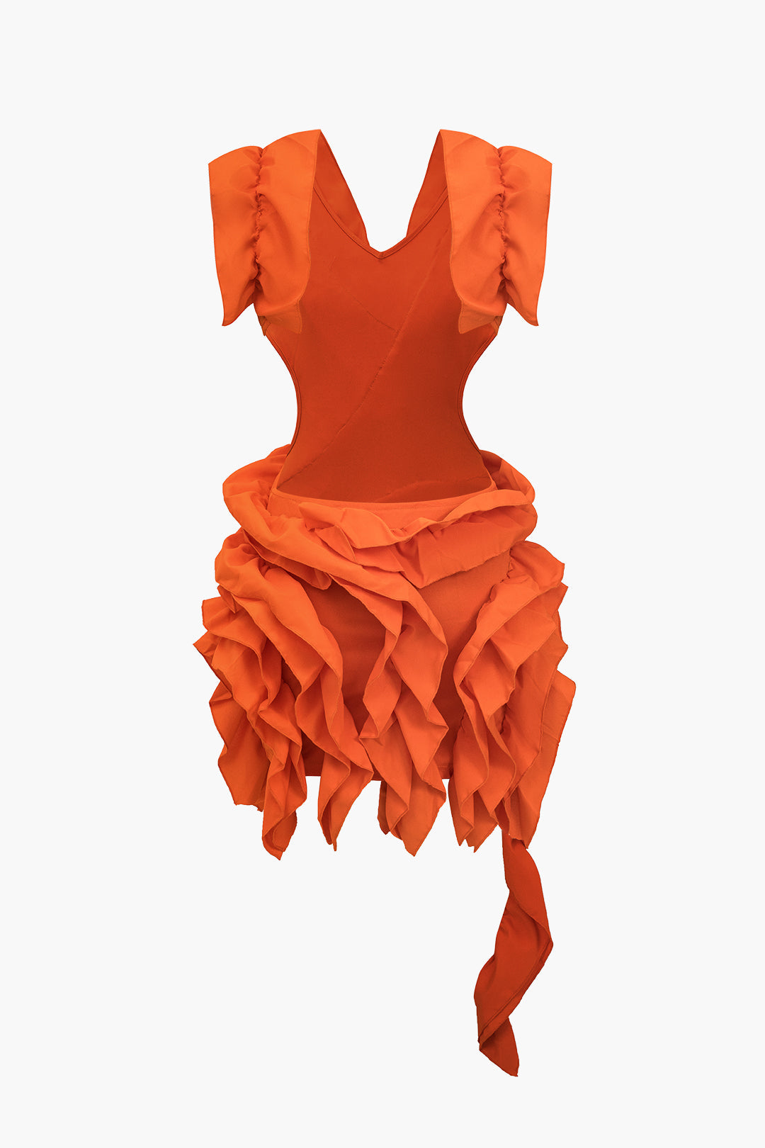 Vestido Midi Con Detalles Plisados Y Espalda Cubierta